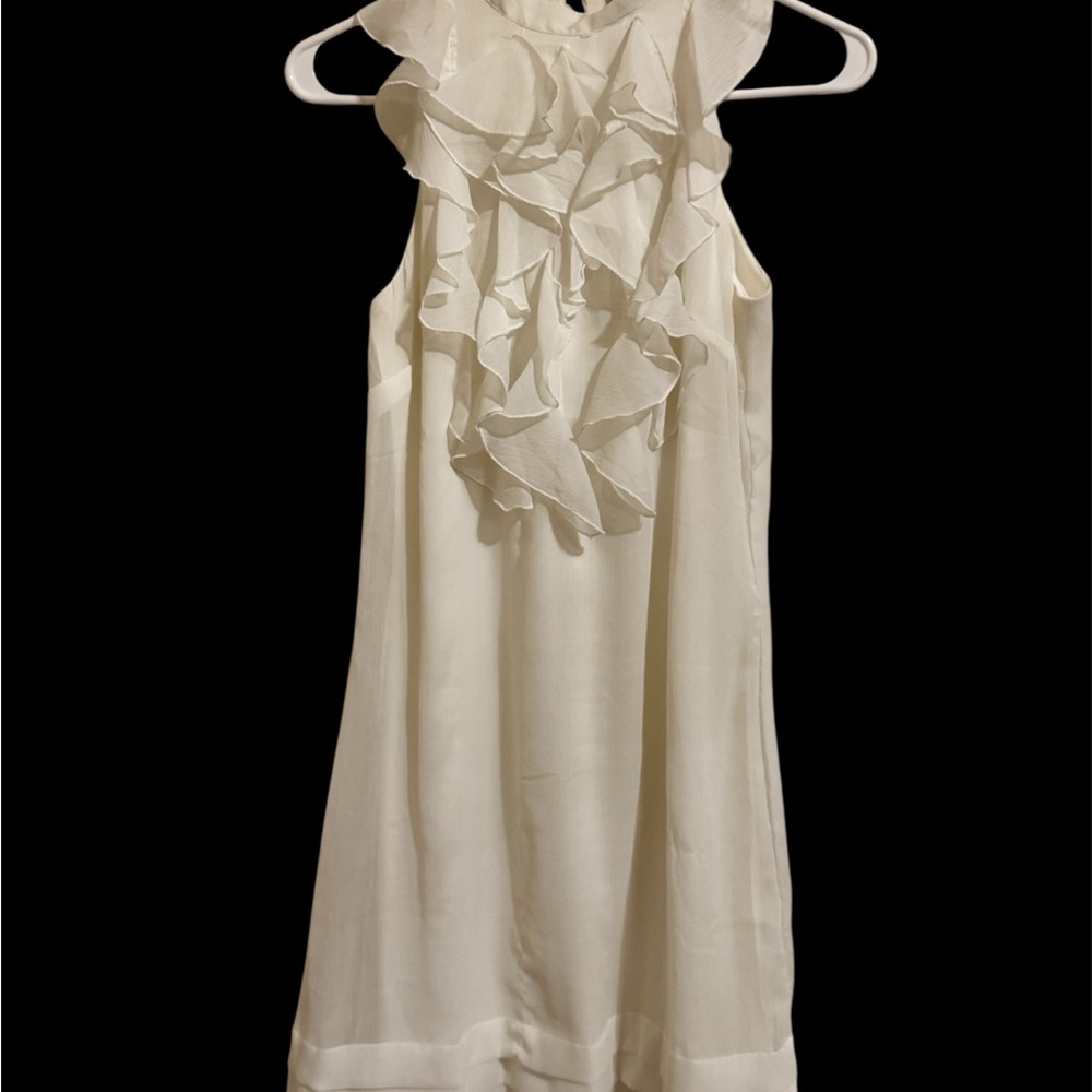 Fire Los Angeles Cream Ruffle Mini Dress Size M #Spring #Summer #Graduation